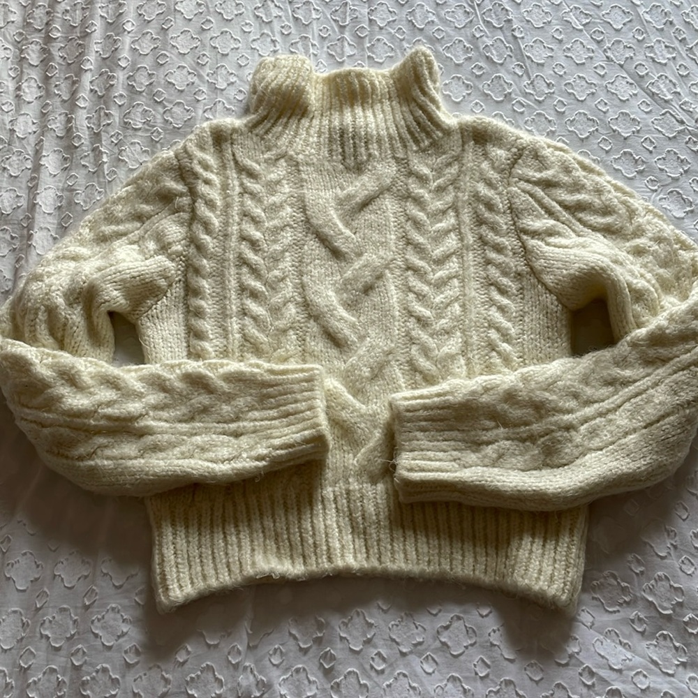 Cream Cable Knit Sweater